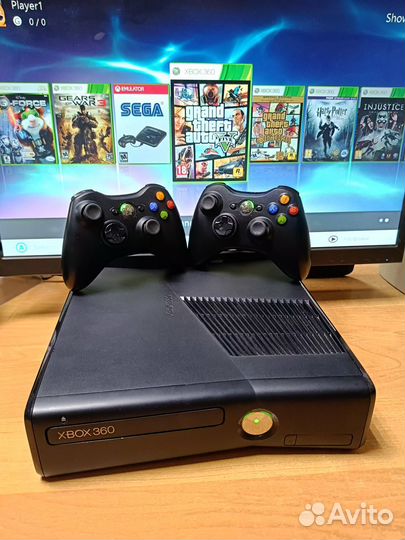 Xbox 360S 500Gb FreeBoot 80 Игр 2 Джоя