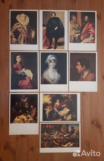 Чистые открытки 1980. Художественные. изд. Аврора