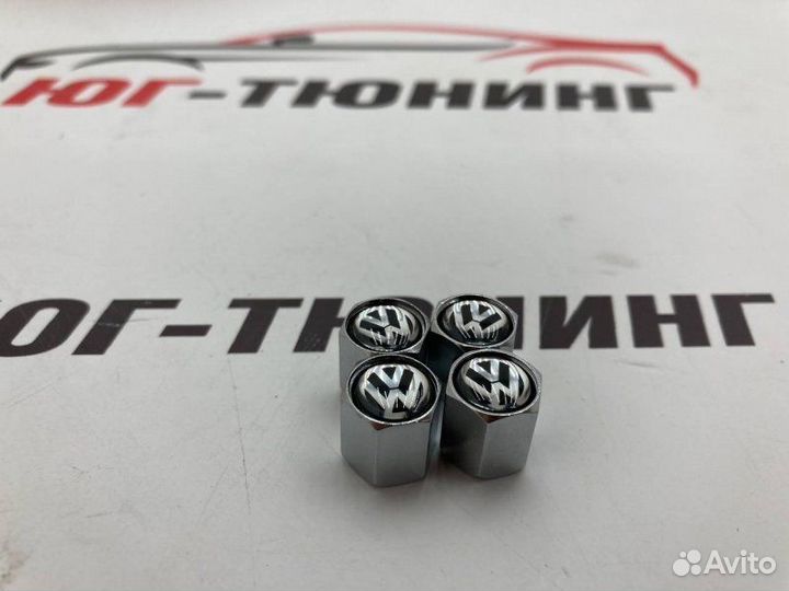 Колпачки на ниппель Volkswagen classic хром с защи