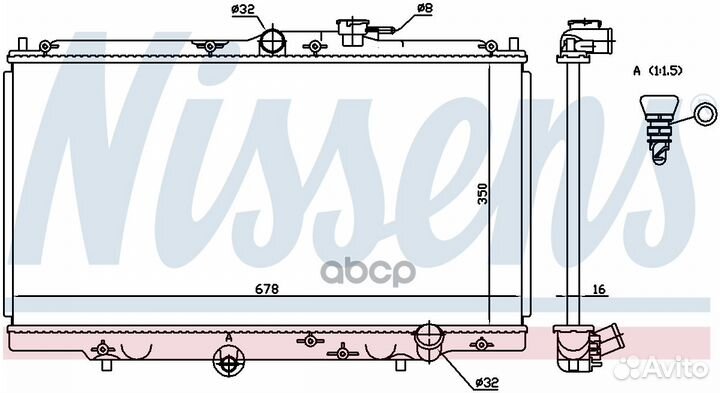Радиатор охлаждения двигателя 62258 Nissens