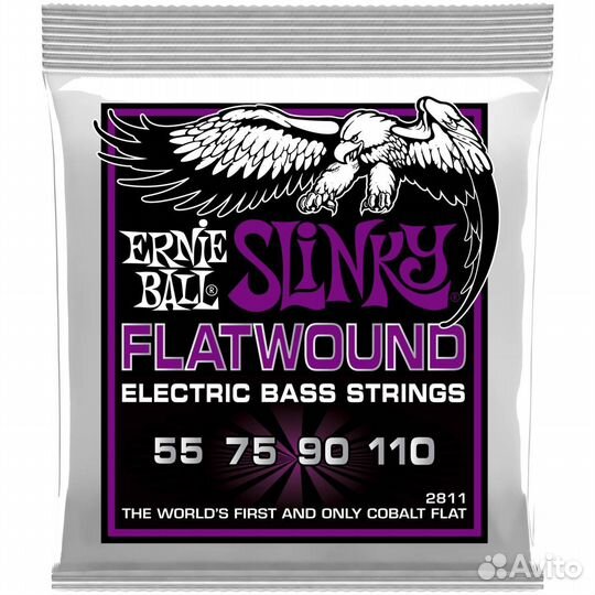 Струны для бас-гитары Ernie Ball 2811 Slinky Flatwound Bass