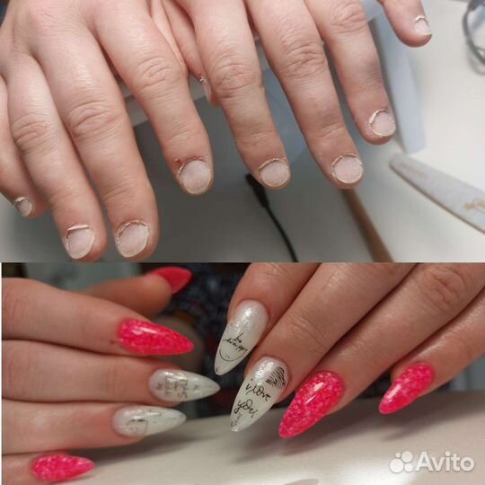 Маникюр,наращивание