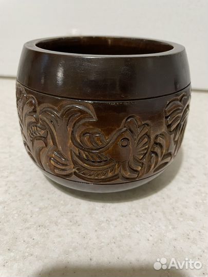 Пиала миска деревянная декоративная