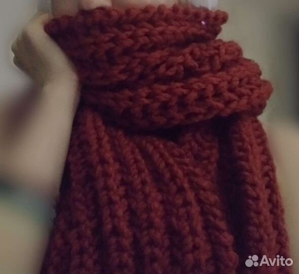 Шарф тёплый ручной работы