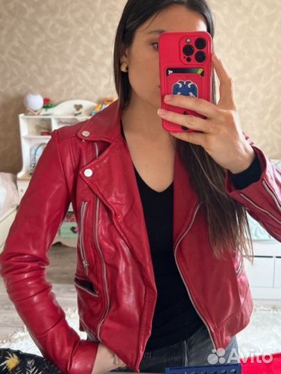 Куртка кожаная mango