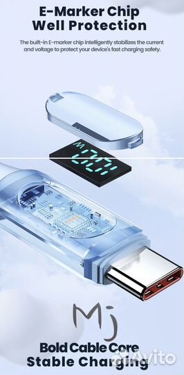 Кабель два метра для зарядки ноутбука Type-C