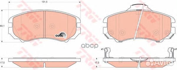 Колодки тормозные дисковые перед GDB3352 TRW