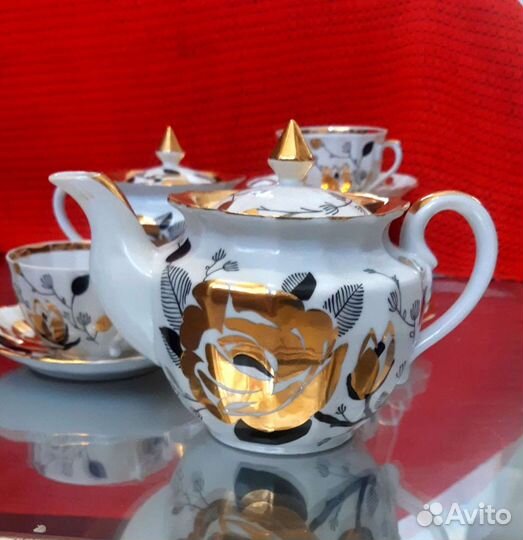 Сервиз чайный Золотая роза. Вербилки