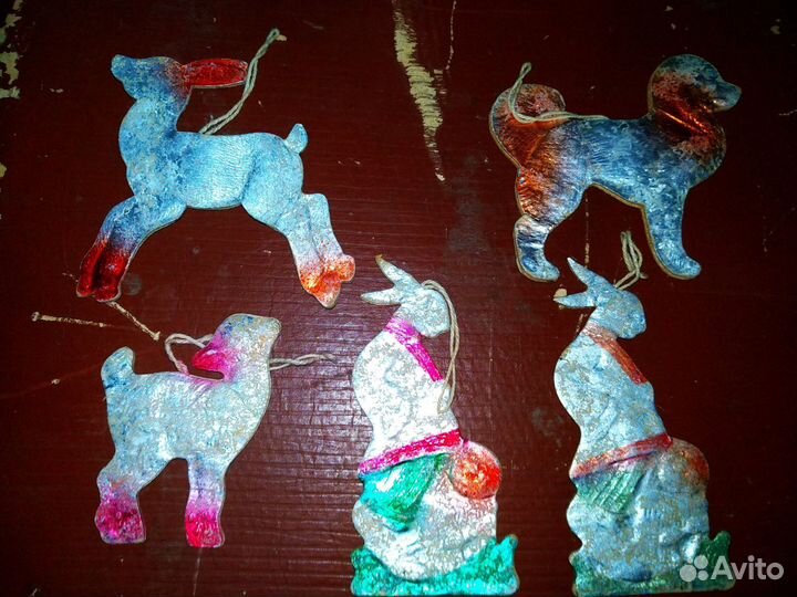 На ёлку игрушки картонаж СССР