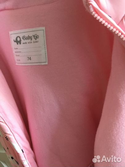 Детский комбинезон весна/осень внутри хлопок, разм