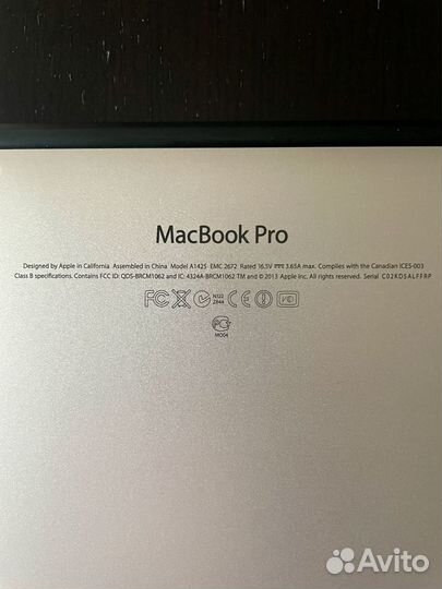 MacBook pro 2013 Retina