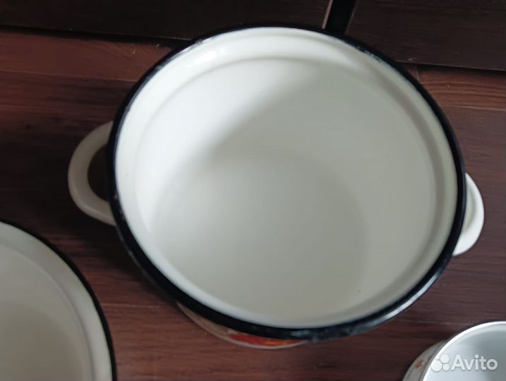 Кастрюля + миска эмалированные советские