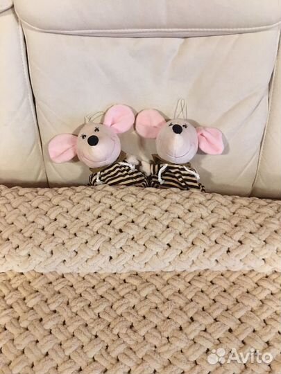 Плед из пряжи Ализе пуффи