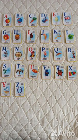 Английский алфавит на карточках