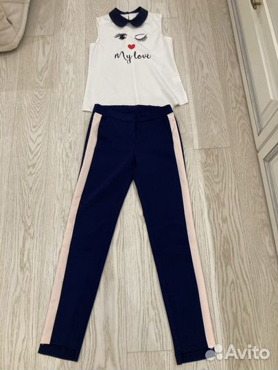 Блузка и брючки для девочки нарядные