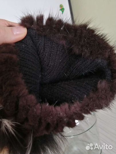 Шапка норковая женская новая