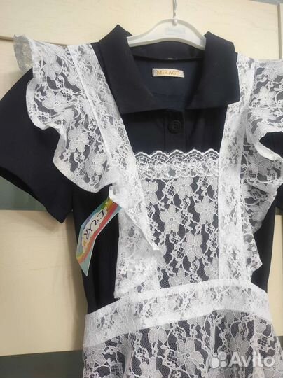 Белый школьный фартук