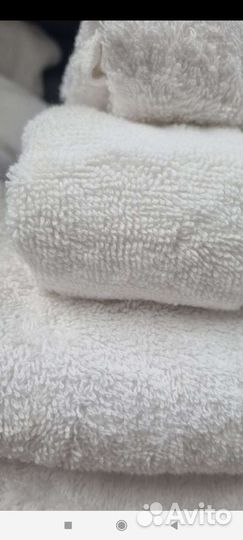 Махровые полотенца белые 70#140, 50#100, 40#70