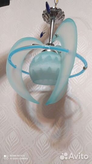 Люстра стеклянная потолочная новая