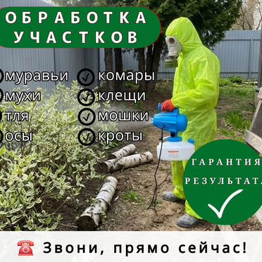 Обработка участков от клещей и других вредителей