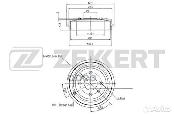 Барабан торм. зад. Fiat Brava (182) 95- Punto
