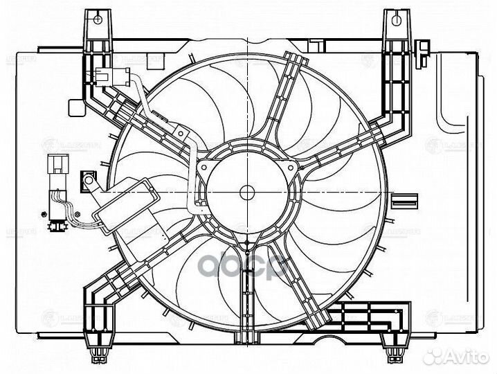 Вентилятор радиатора nissan tiida 04- LFK 14EL