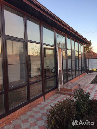 Остекление витражей, террас, беседок