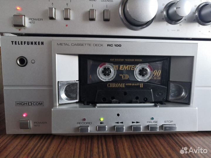 Кассетная дека telefunken rc 100,ra100,rt100