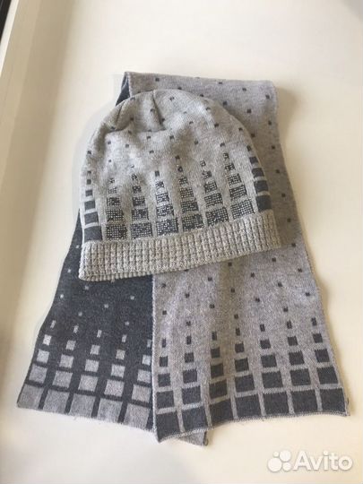 Комплект шарф и шапочка (двойная)