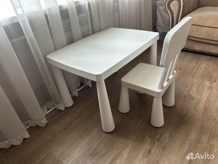 Детский стол со стулом IKEA