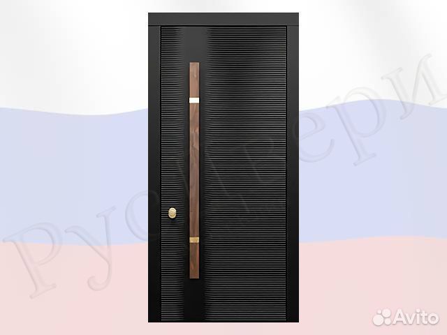 Утепленная металлическая дверь с длинной ручкой