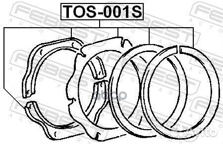 Комплект прокладок поворотного кулака TOS-001S