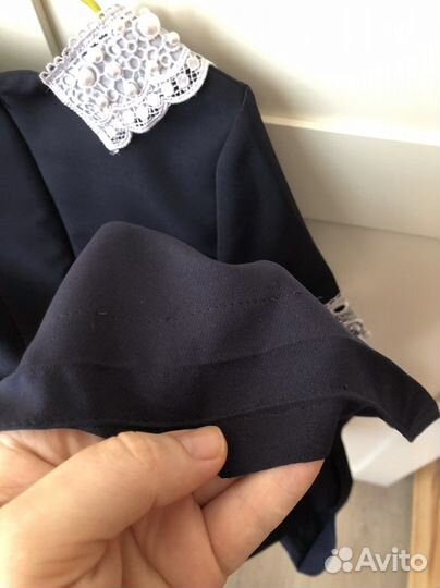 Школьное платье синее