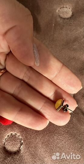 Серьги серебро с позолотой