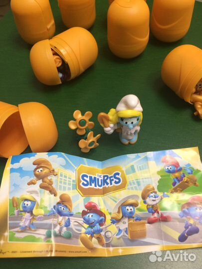Игрушки из киндер сюрприза, смурфы,вся коллекция