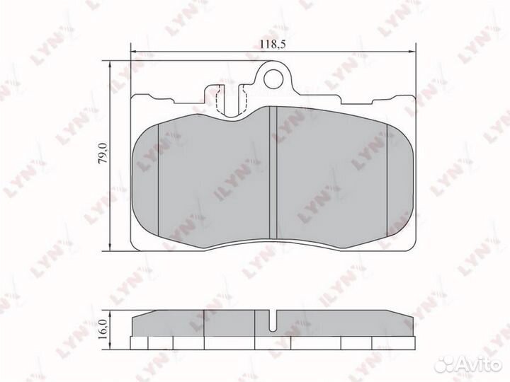 Lynxauto BD-7568 Колодки тормозные дисковые перед