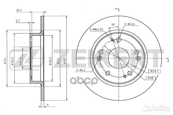 Диск торм. зад. Honda Civic viii-IX 05- bs-5338