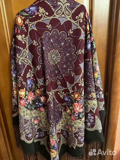 Павловопосадский платок шерсть 148