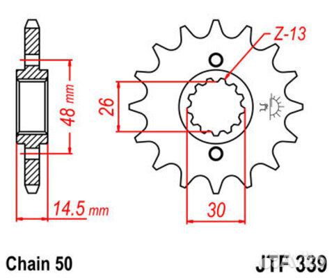 Звезда ведущая JTF339 18RB