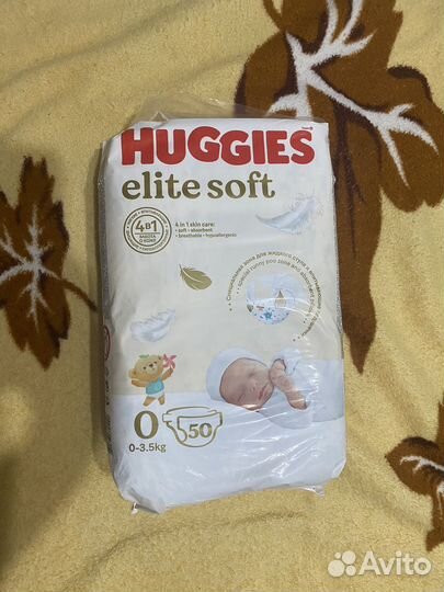 Подгузники huggies elite soft 0
