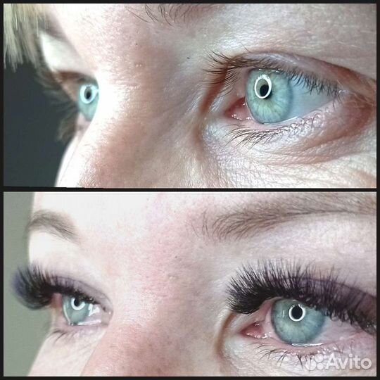 Наращивание ресниц, оформление бровей