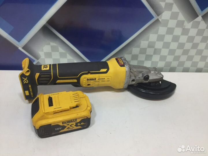 Шлифмашина угловая аккумуляторная Dewalt DCG 405 F