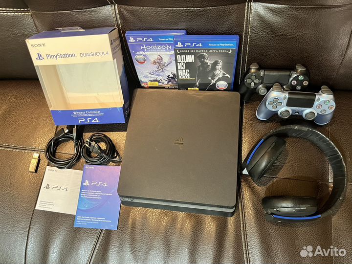 Sony playstation 4 slim 1tb с играми