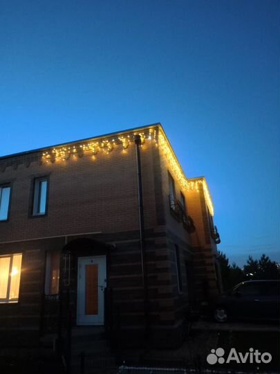 Новогоднее оформление домов, фасадов