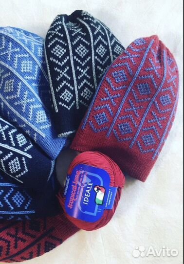 Вязаная шапка мужская