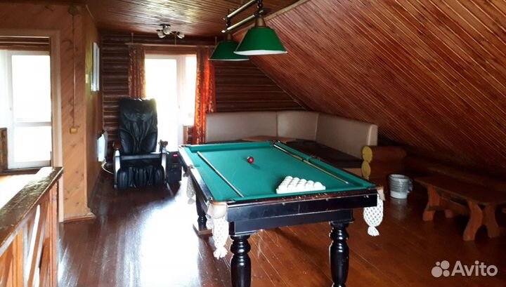 Русская баня (150м2) на дровах с бассейн, бильярд