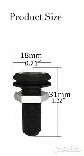 Автомобильные дхо 18мм Желтый (2 шт.)