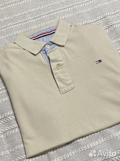 Поло Tommy Hilfiger бежевое