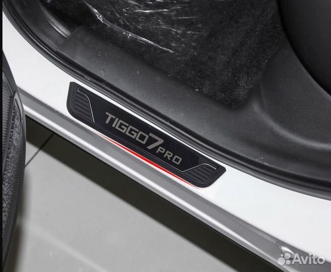 Накладки на пороги Chery Tiggo 7 Pro, 7 pro max/ Черри Тигго 7 Про, 7 Про Макс 2020-2024 г.в