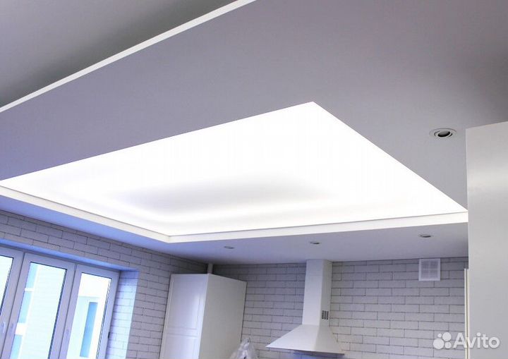 Натяжные световые потолки